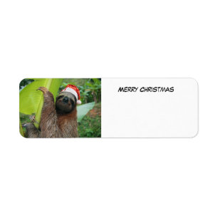 Etiqueta Merry Christmas Sloth
