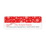 Etiqueta Merry Christmas snowflake holiday Label<br><div class="desc">Add a special detail to your holiday letters! After all the work and stress, tell them you have a new address! There is no better ( and easier!) way to spread the news than adding this label to your Christmas post. There are many different labels available, so pick the design...</div>