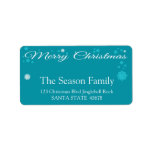 Etiqueta Merry Christmas snowflake holiday Label<br><div class="desc">Add a special detail to your holiday letters! After all the work and stress, tell them you have a new address! There is no better ( and easier!) way to spread the news than adding this label to your Christmas post. There are many different labels available, so pick the design...</div>