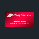 Etiqueta Merry Christmas Textos manuscritos rojos Santa<br><div class="desc">Feliz texto navideño rojo guión manuscrito Santa plantilla Etiqueta de dirección de envío. Perfecto para Agentes Inmobiliarios,  Contables,  Realtors,  Brokers,  Abogados,  Médicas,  Profesionales Corporativos,  Estilistas,  Arquitectos,  Ingenieros,  Directores,  Gerentes,  Consultores,  Diseñadores,  Maestros,  Músicos,  Salones de Belleza,  todas las profesiones.</div>