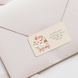 Etiqueta Merry Goosemas Christmas Holiday