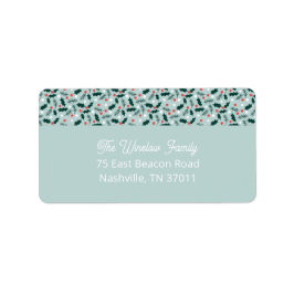 Etiqueta Merry Holly Days Address Label