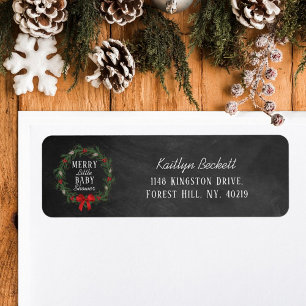 Etiqueta Merry Little Christmas Baby Shower