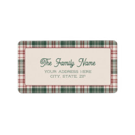 Etiqueta Merry Mail - Plaid Address Label