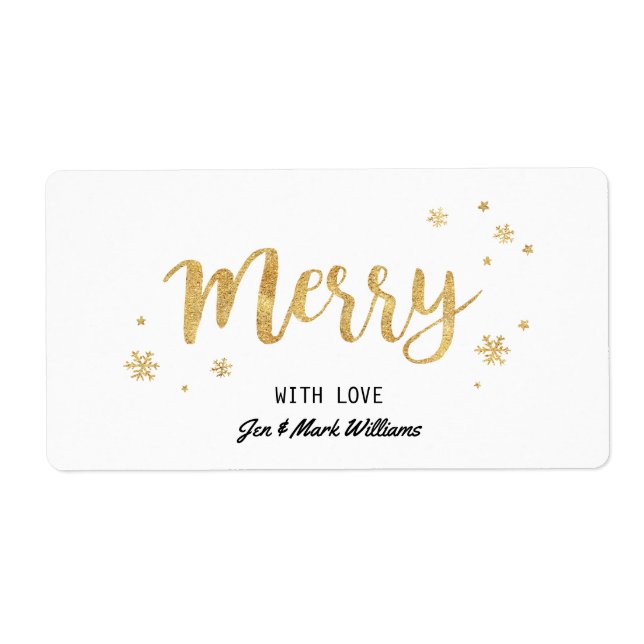Etiqueta Merry (oro) (Frente)