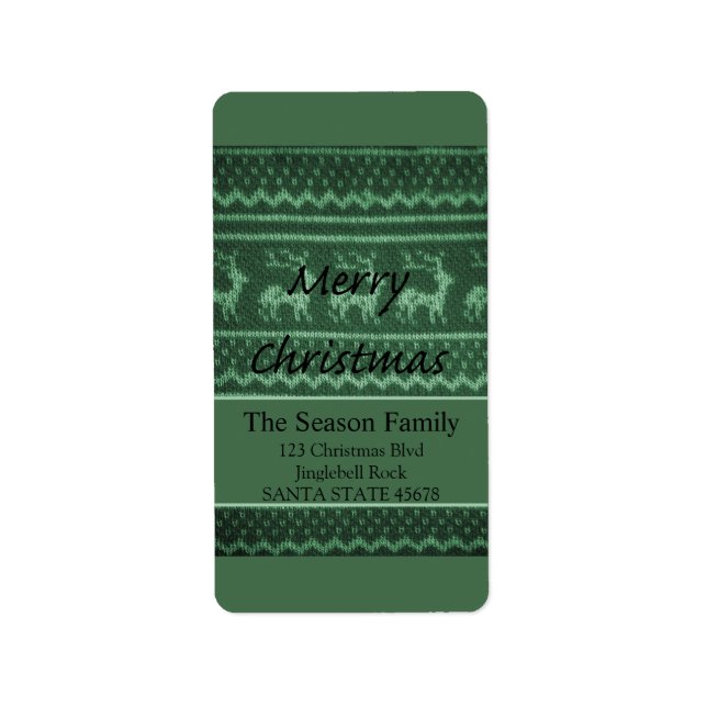 Etiqueta Merry X-Mas Ugly Christmas Sweater (Frente)