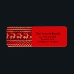 Etiqueta Merry X-Mas Ugly Christmas Sweater<br><div class="desc">After all the work and stress, tell them you have a new address! There is no better ( and easier!) way to spread the news than adding this label to your Christmas post. There are many different cards available, so pick the design and wording you like. Browse the store or...</div>