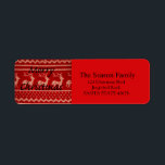 Etiqueta Merry X-Mas Ugly Christmas Sweater<br><div class="desc">After all the work and stress, tell them you have a new address! There is no better ( and easier!) way to spread the news than adding this label to your Christmas post. There are many different cards available, so pick the design and wording you like. Browse the store or...</div>