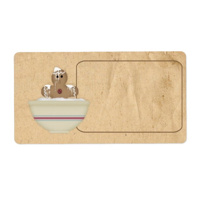 Etiqueta Messy Gingerbread Man Label (Frente)