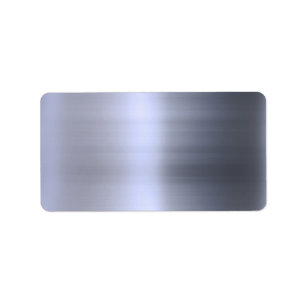 Etiqueta Metal plateado cepillado texturizado