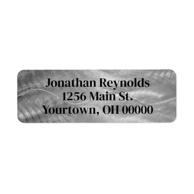 Etiqueta Metalizado cepillado plateado (Frente)