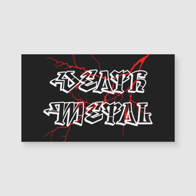 Etiqueta metalizado de muerte (Anverso)