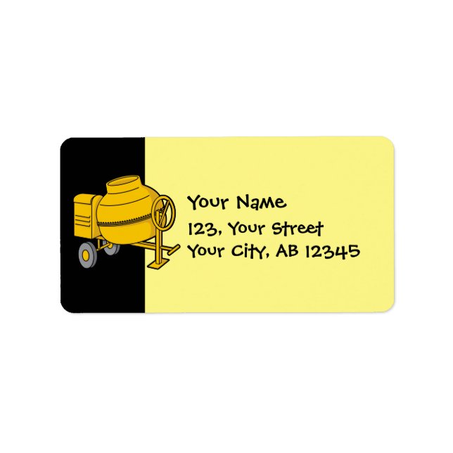 Etiqueta Mezclador de concreto (Frente)