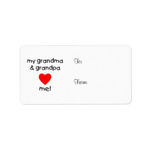 Etiqueta mi abuela y abuelo me aman