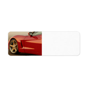 Etiqueta Mi Corvette rojo