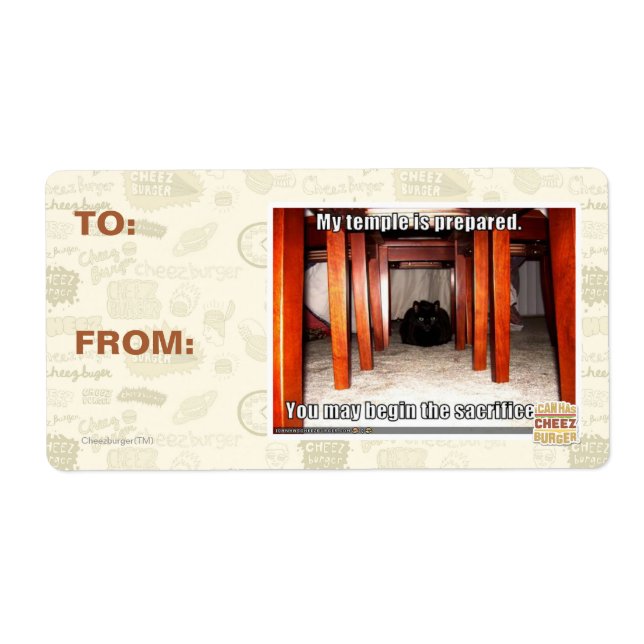 Etiqueta Mi templo está preparado. (Frente)