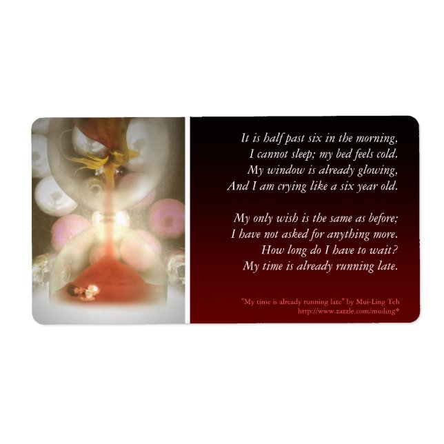 Etiqueta Mi tiempo ya se está retrasando (Frente)