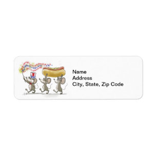Etiqueta Mic, Mac & Moe's Happy 4th of July Address Labels