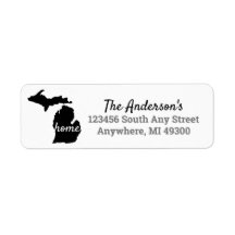 Michigan Home Black Silhouette