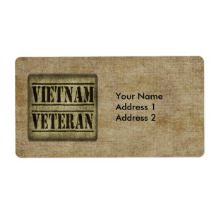 Etiqueta Militares del veterano de Vietnam