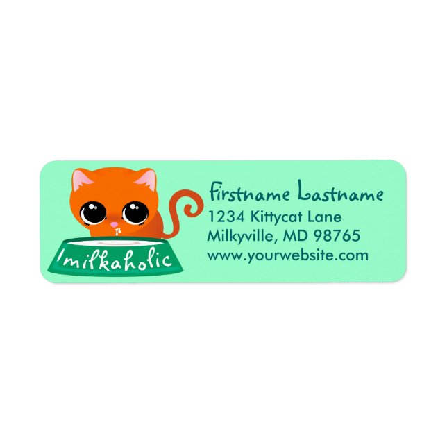 Etiqueta Milkaholic Naranja Kitty (Frente)