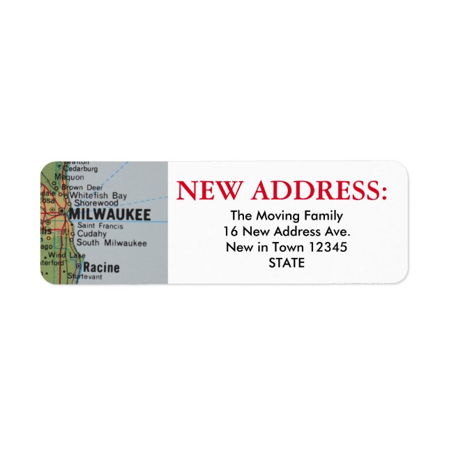 Etiqueta Milwaukee New Address Label (Frente)
