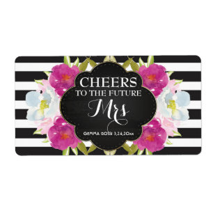 Etiqueta Mini Champagne Label Bridal Shower Favor