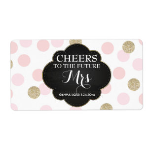 Etiqueta Mini Champagne Label Bridal Shower Favor
