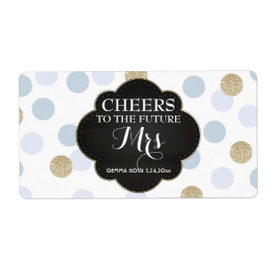 Etiqueta Mini Champagne Label Bridal Shower Favor