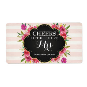 Etiqueta Mini Champagne Label Bridal Shower Favor