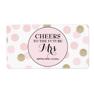 Etiqueta Mini Champagne Label Bridal Shower Favor
