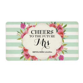 Etiqueta Mini Champagne Label Bridal Shower Favor - Verde
