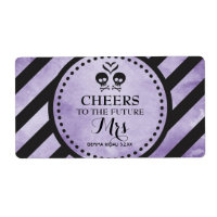 Mini Champagne Label Gothic Shower Favor - Púrpura