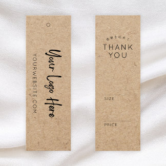 Etiqueta Mini de Ropa con Logo de Papel Kraft Rúst