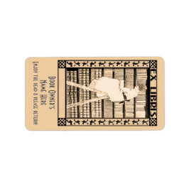 Etiqueta Mini placas de libros antiguas modernas personaliz