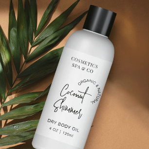 Etiqueta mínima de frasco cosmético color blanco n
