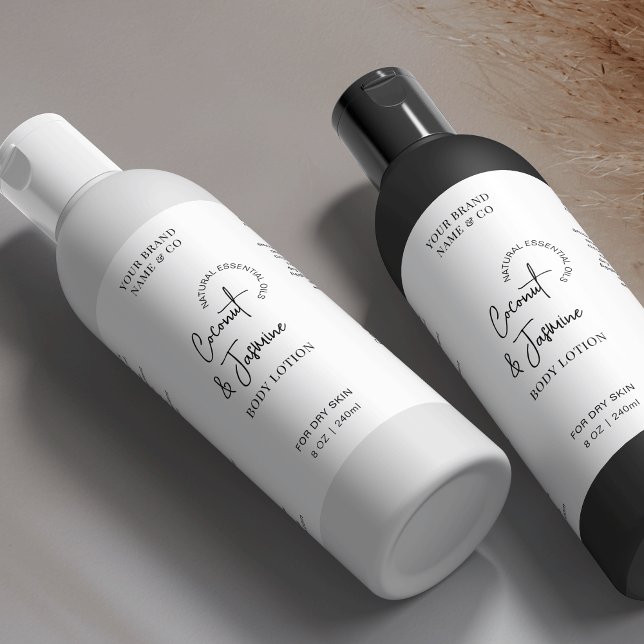 Etiqueta mínima de frasco de pulverización de colo (Minimalist modern cosmetic bottle wrapper label with fully editable text and colors)