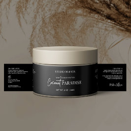 Etiqueta mínima de ingredientes de la jarra cosmét