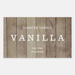 Etiqueta mínima de la vela rústica
