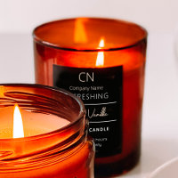 Etiqueta mínima de Pegatina de velas de script