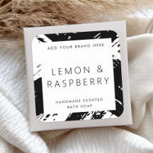 Etiqueta mínima de producto para golpes de arbusto