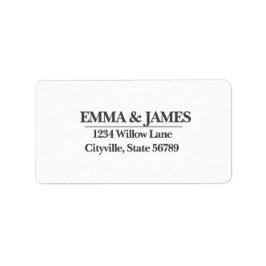 Etiqueta Minimal Elegant Wedding Address Labels – Ivory Mar