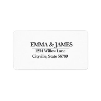 Etiqueta Minimal Elegant Wedding Address Labels – Ivory Mar
