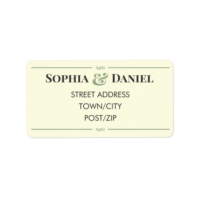 Etiqueta Minimal Modern Editable Wedding RSVP Address Label (Frente)