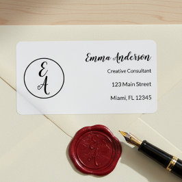 Etiqueta Minimal Modern Monogram