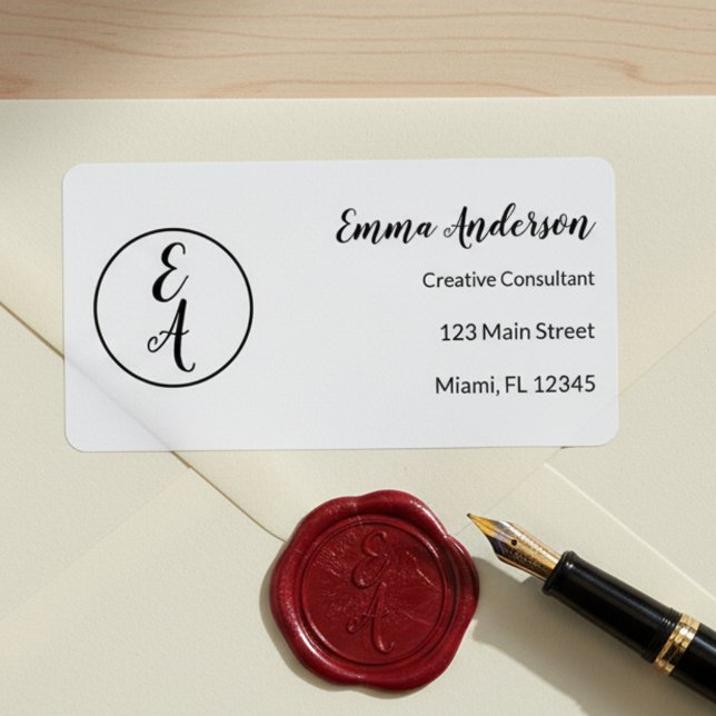 Etiqueta Minimal Modern Monogram (Subido por el creador)