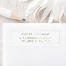 Etiqueta Minimal Sage Blue Return Address