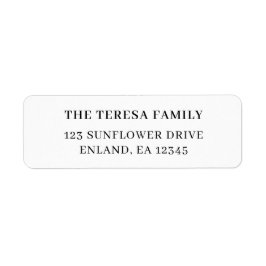 Etiqueta Minimal Simple Elegant White Design