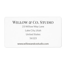 Etiqueta Minimal Small Business Shipping