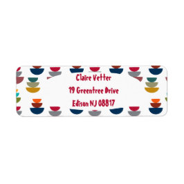 Etiqueta Minimalismo brillante moderno de mediados del sigl